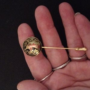 Vintage Enameled Unicorn Stick Pin/Hat Pin